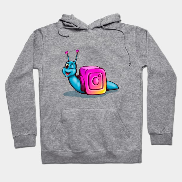 insta snail Hoodie by Rashcek